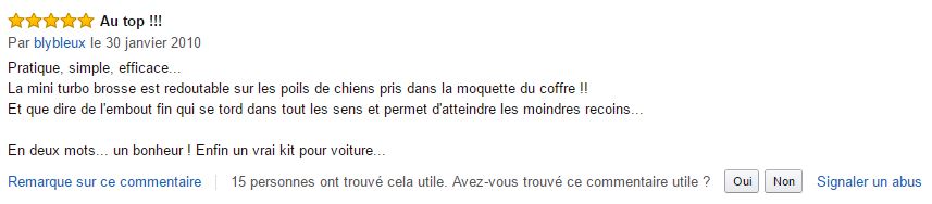 Kit_Nettoyage_Voiture_Dyson_meilleur_commentaire_client_amazon