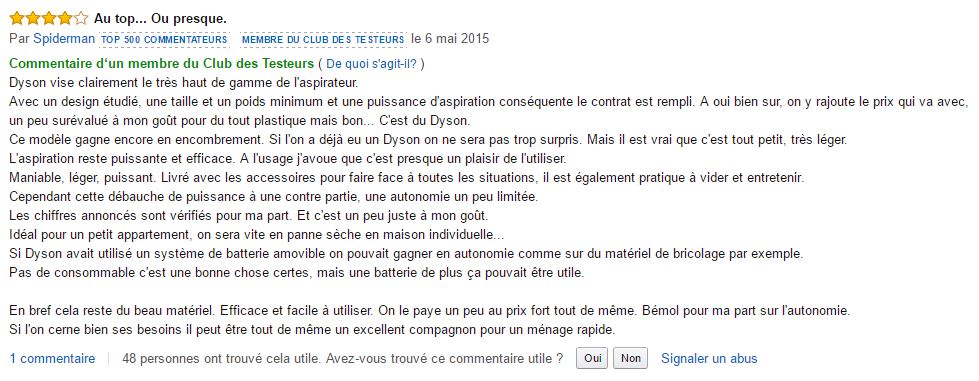 dyson_v6_absolute_meilleur_commentaire_client_amazon